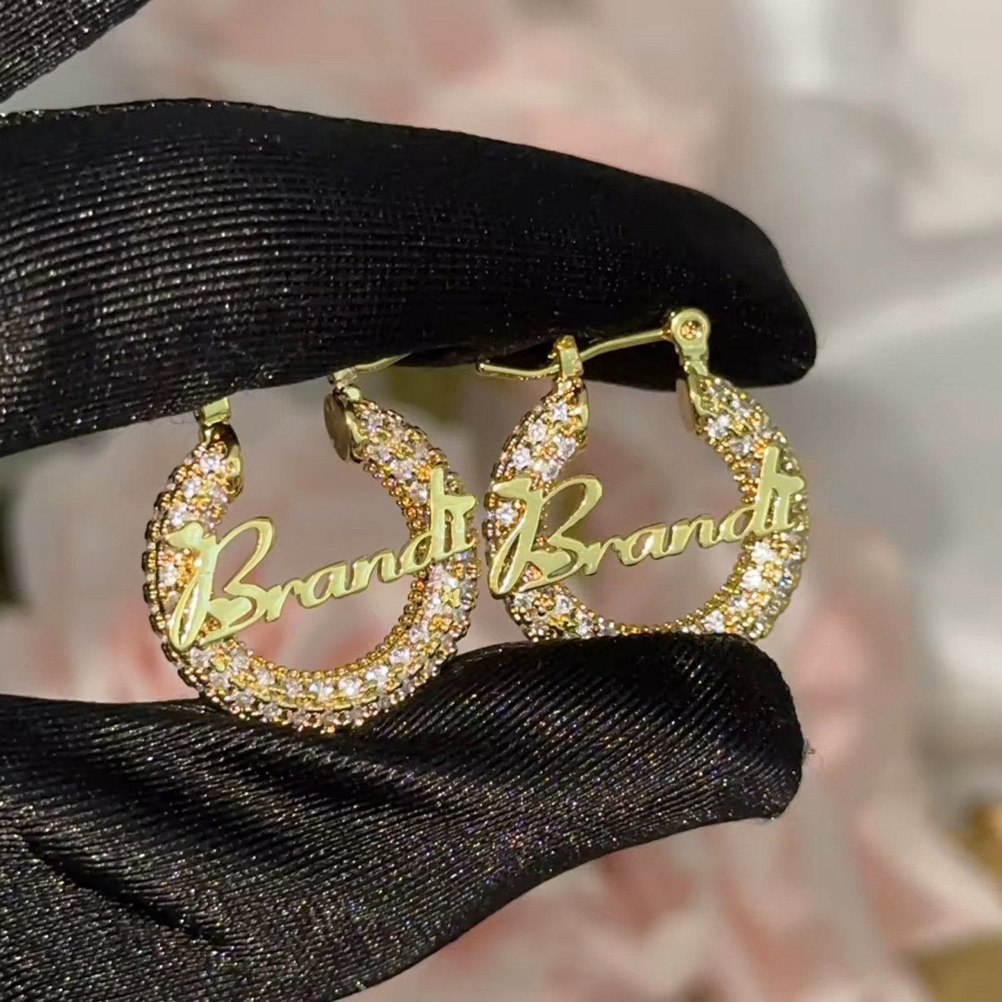 The Dainty Mini Diamond Statement Hoop Earrings