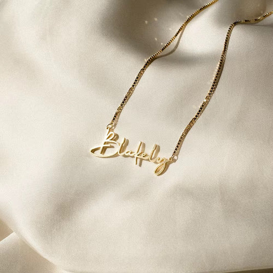 The Dainty Script Staple Necklace