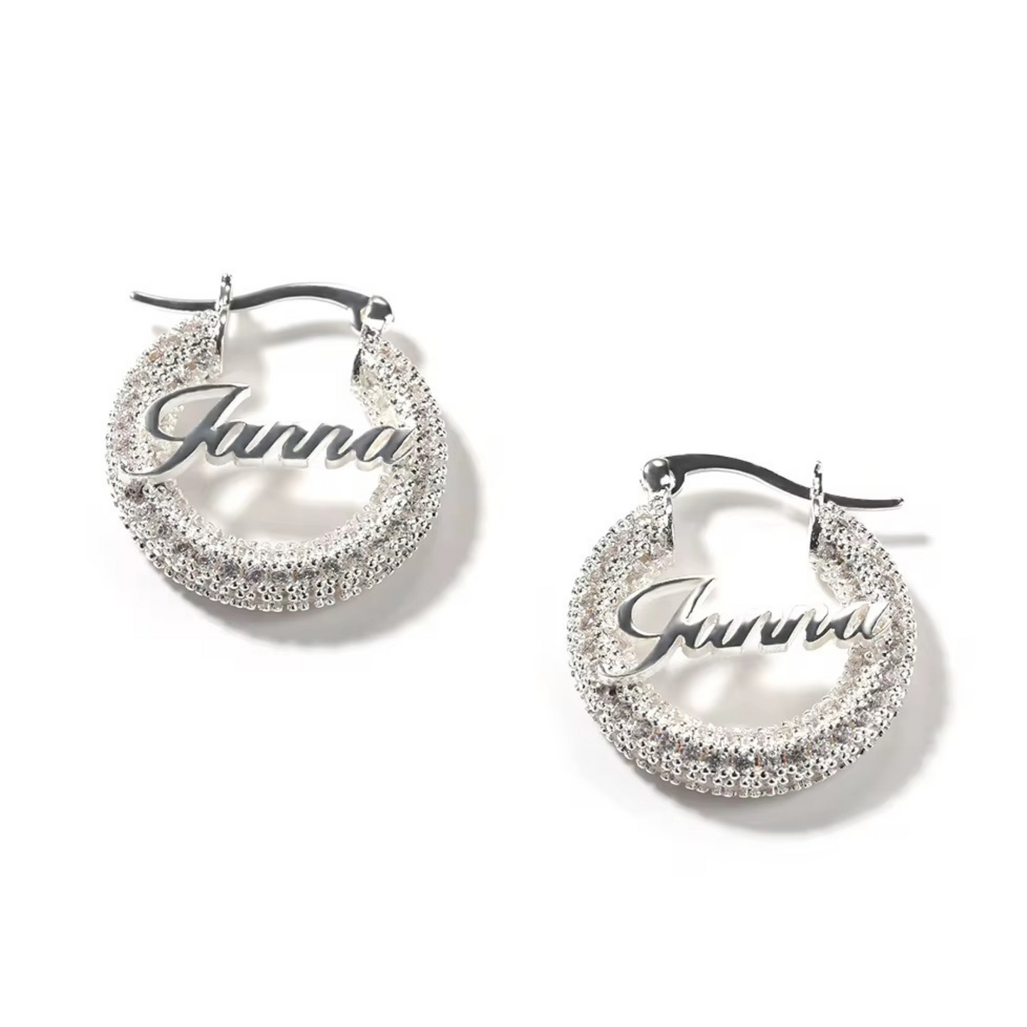 The Dainty Mini Diamond Statement Hoop Earrings