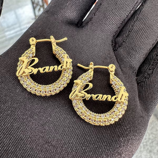 The Dainty Mini Diamond Statement Hoop Earrings