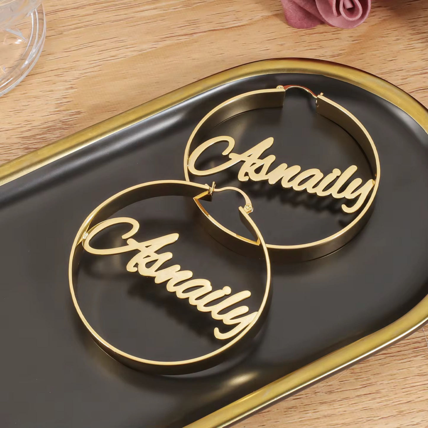 Thick Statement Hoop Earrings- Pierced