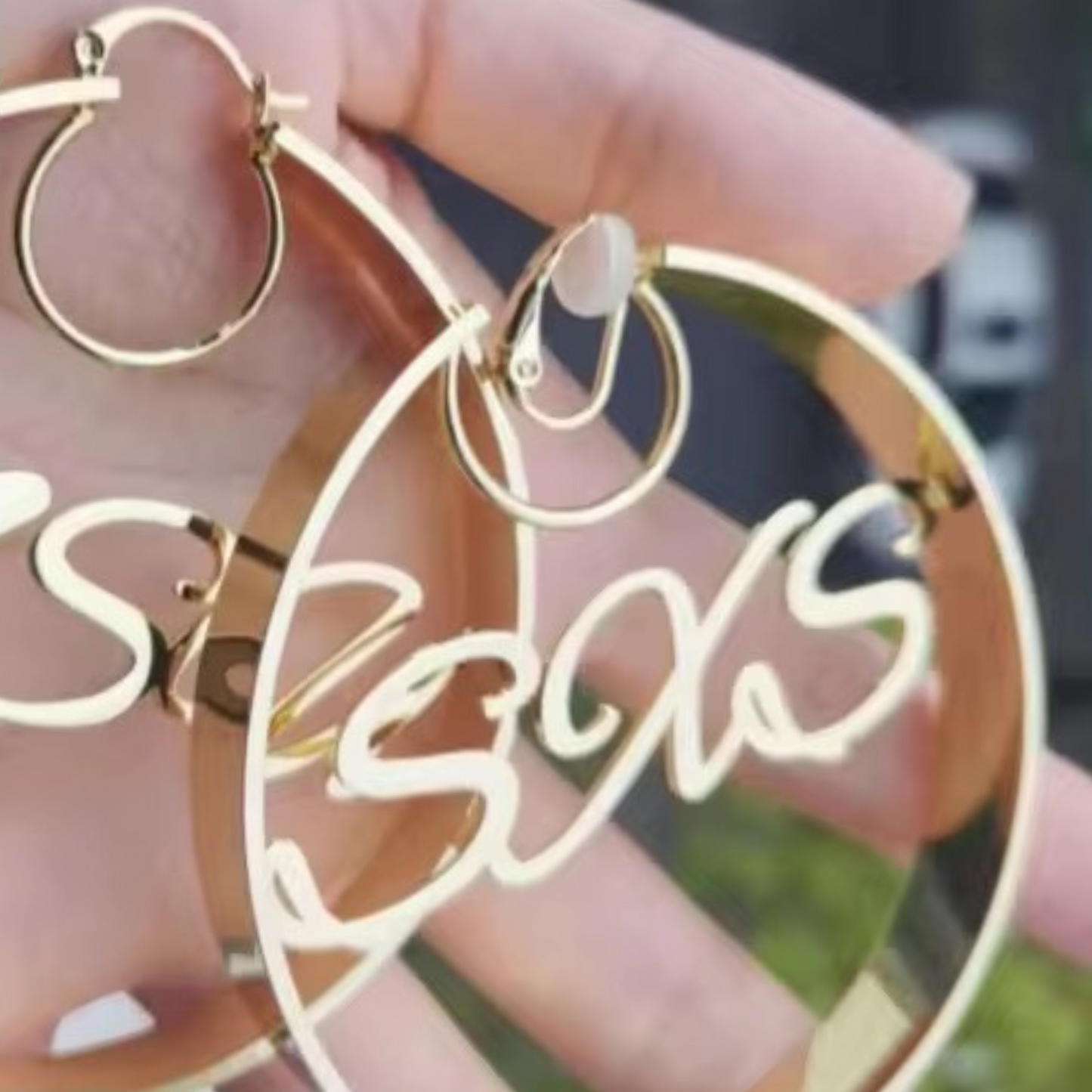 Thick Statement Hoop Earrings- Clip On