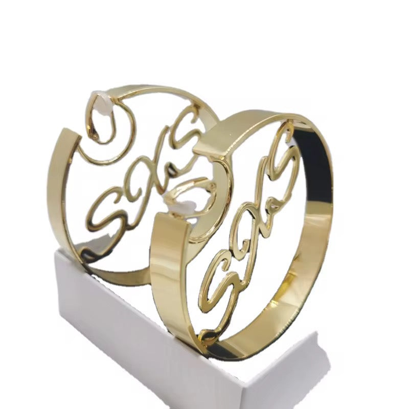 Thick Statement Hoop Earrings- Clip On