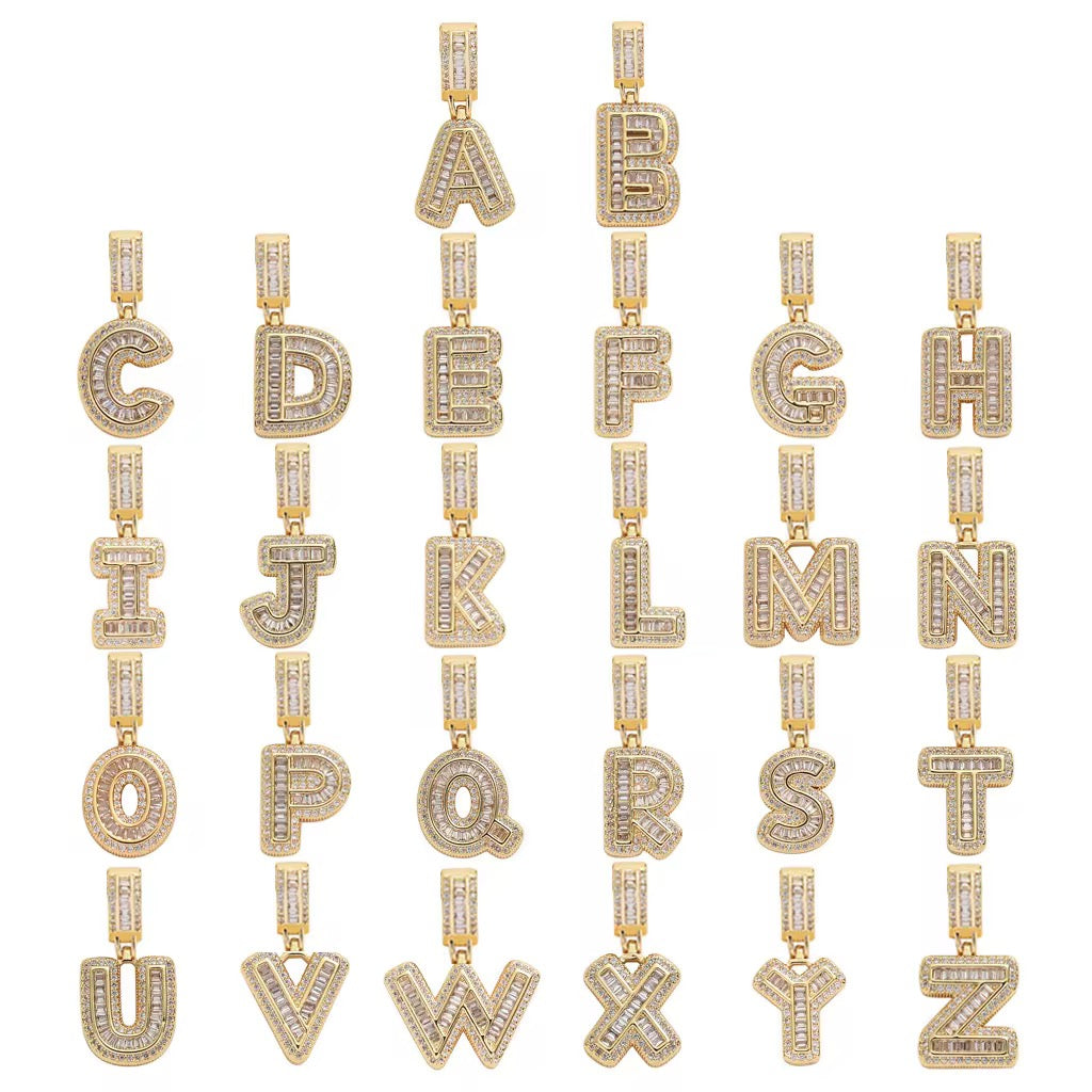 The Statement Iced Letter Pendant-Necklace