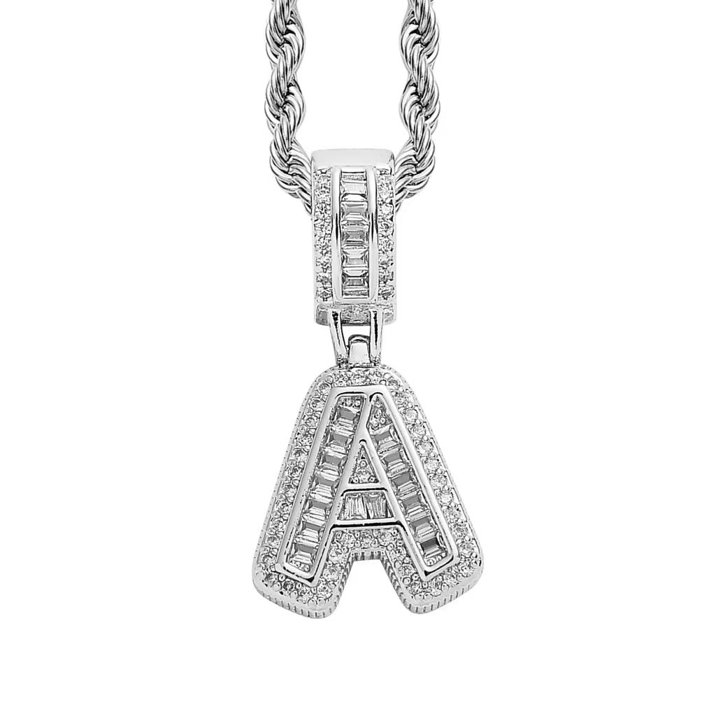 The Statement Iced Letter Pendant-Necklace