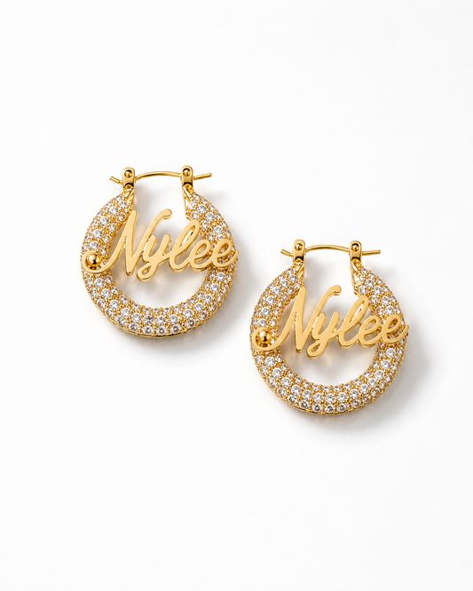 The Dainty Mini Diamond Statement Hoop Earrings
